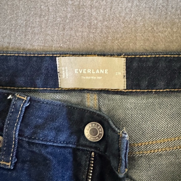 Everlane Women's Dark Blue Flare Jeans - Picture 4 of 5